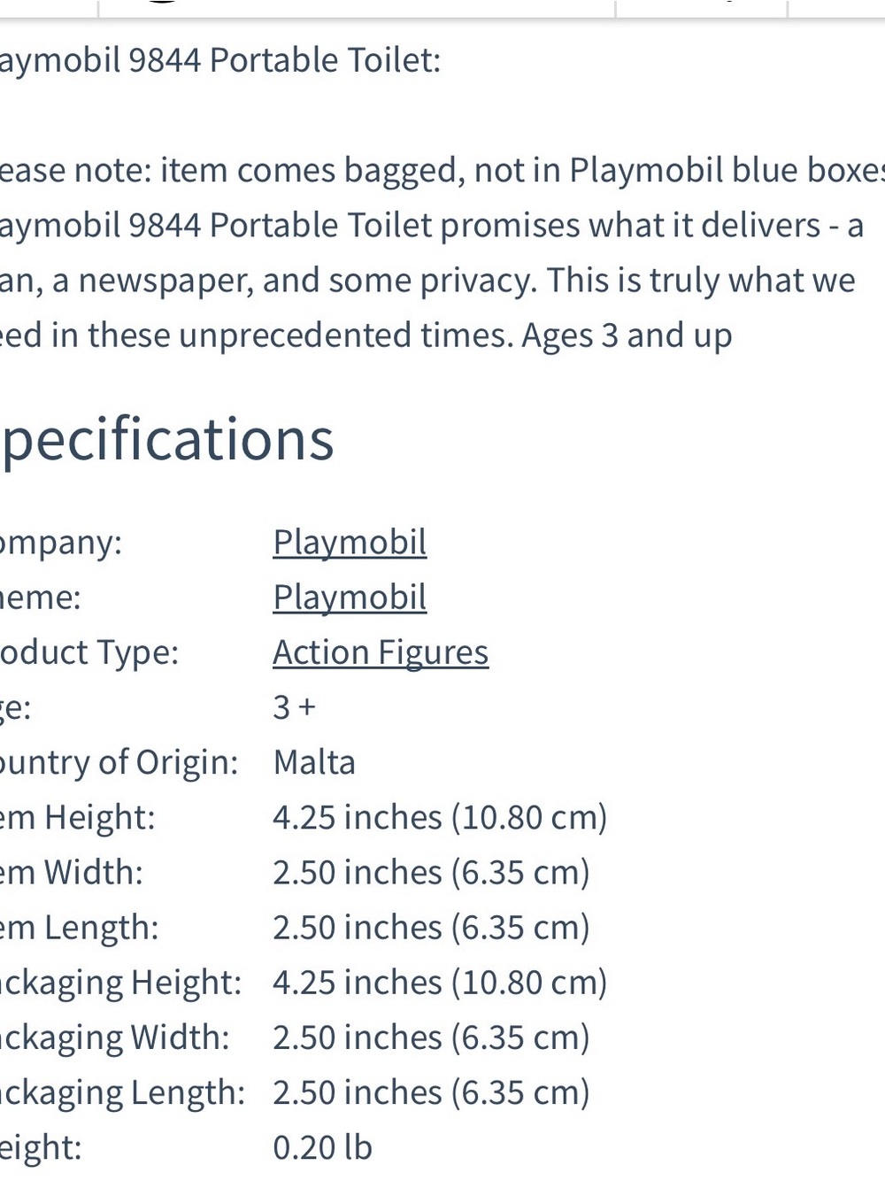 Playmobil Blue Portable Toilet Playset with Construction Worker 9844 - Picture 2 of 6